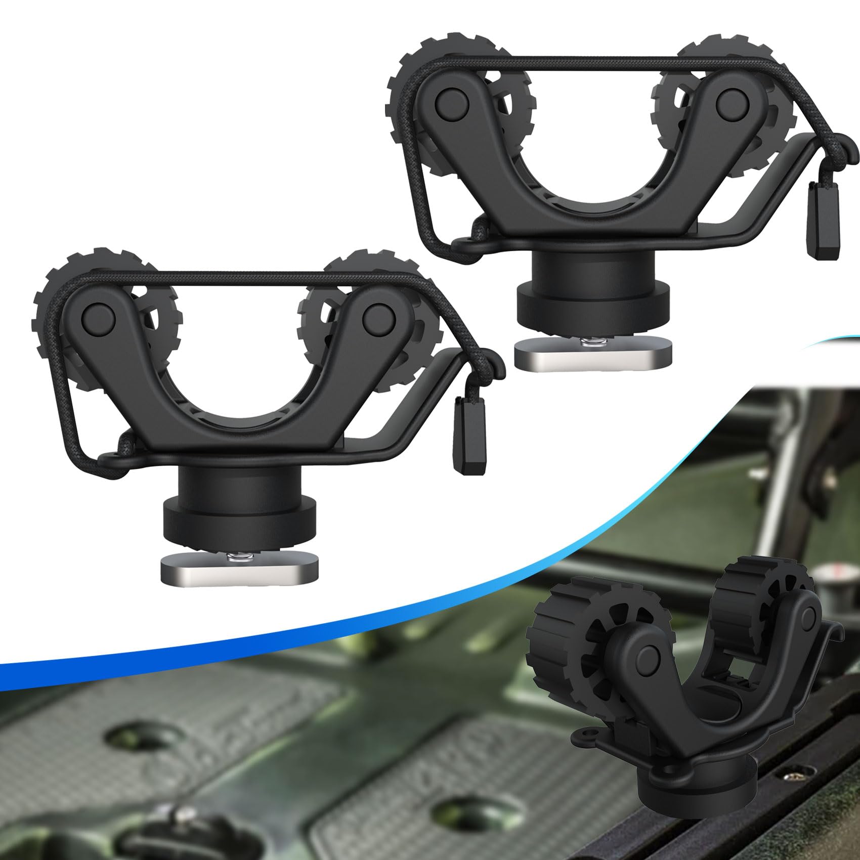 Fishing Kayak Rod Holder - Supporto per pagaia per binario per
