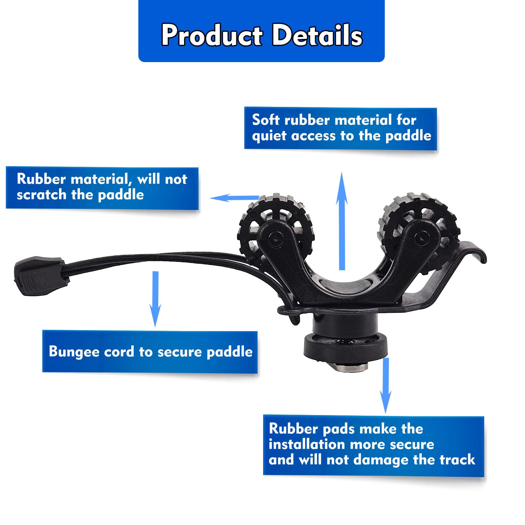 Supporto per pagaia per binari - Fishing Kayak Rod Holder recensione e prezzo
