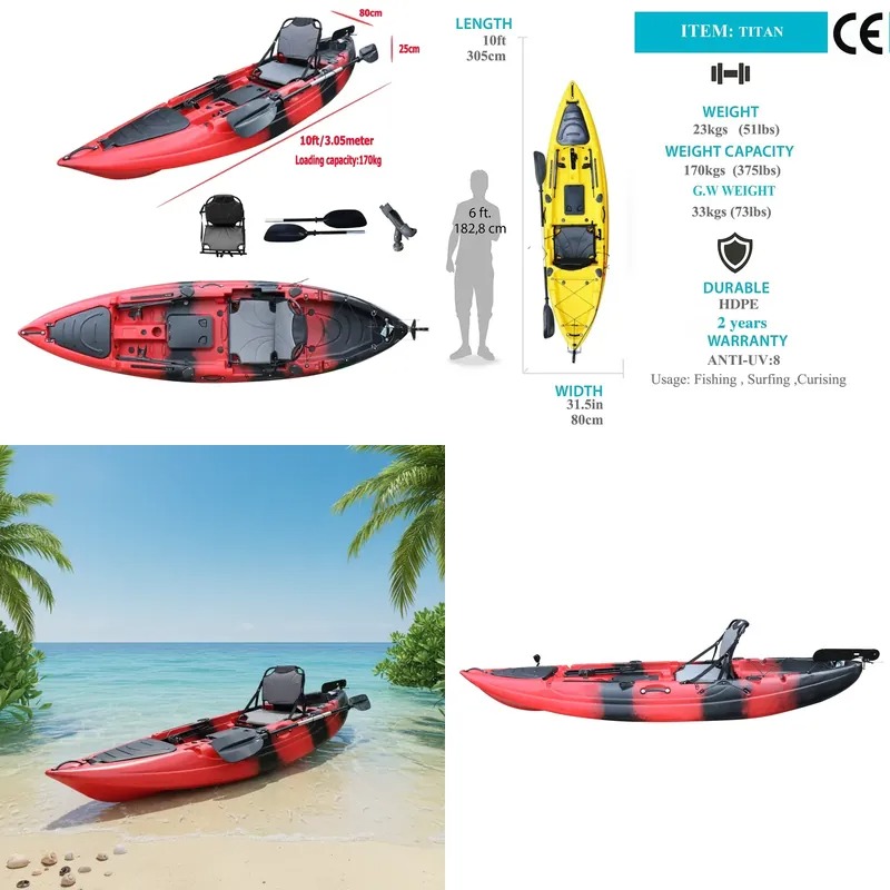Kayak da Pesca Monoposto da 3  - Fishing Kayak Sit In recensione e prezzo