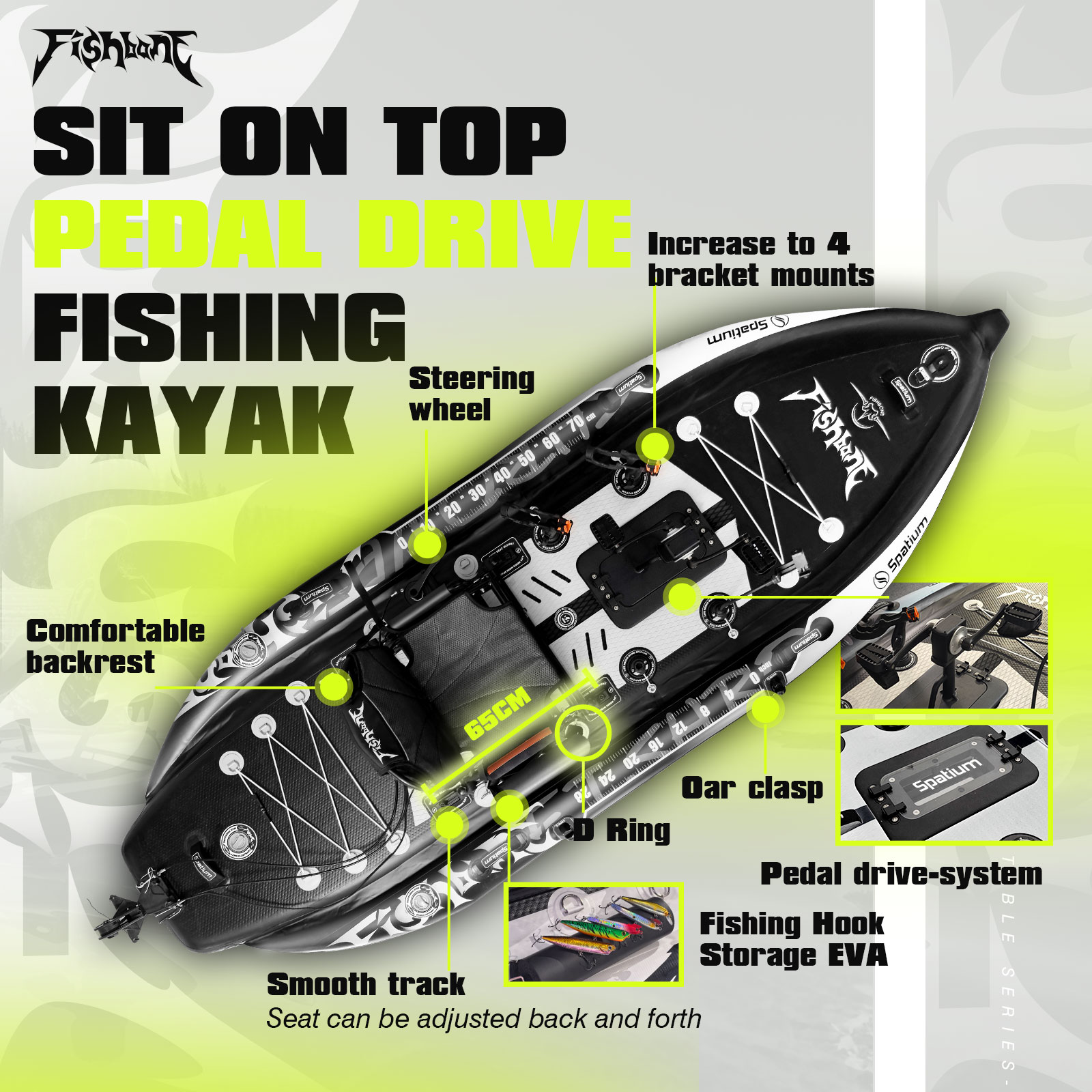 Kayak a Pedali Gonfiabile Spat - Fishing Kayak Inflatable recensione e prezzo